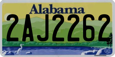 AL license plate 2AJ2262
