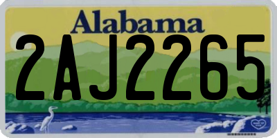 AL license plate 2AJ2265