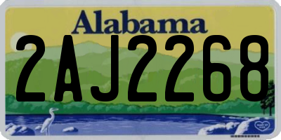 AL license plate 2AJ2268