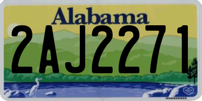 AL license plate 2AJ2271