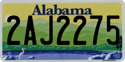 AL license plate 2AJ2275