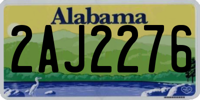 AL license plate 2AJ2276