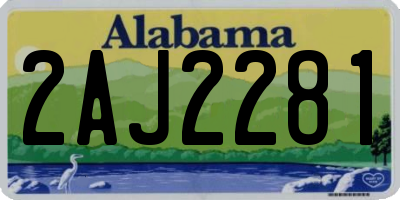 AL license plate 2AJ2281