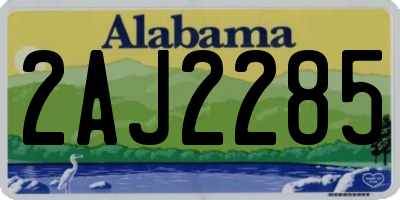 AL license plate 2AJ2285