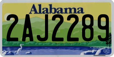 AL license plate 2AJ2289