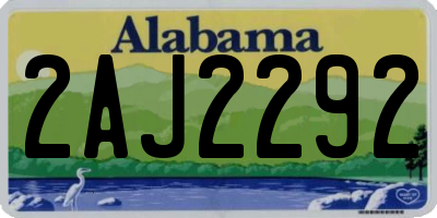 AL license plate 2AJ2292