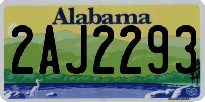 AL license plate 2AJ2293