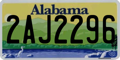 AL license plate 2AJ2296