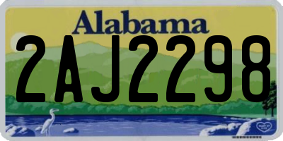 AL license plate 2AJ2298