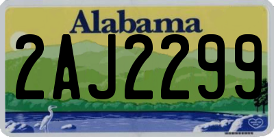 AL license plate 2AJ2299