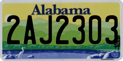 AL license plate 2AJ2303