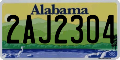 AL license plate 2AJ2304