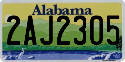AL license plate 2AJ2305