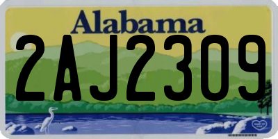 AL license plate 2AJ2309