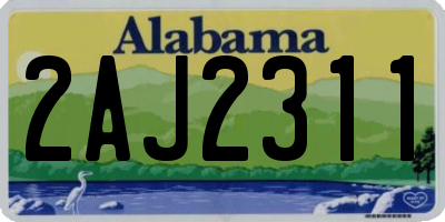 AL license plate 2AJ2311