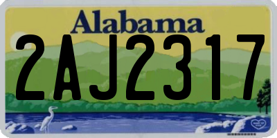 AL license plate 2AJ2317