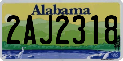 AL license plate 2AJ2318
