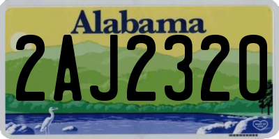 AL license plate 2AJ2320