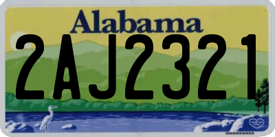 AL license plate 2AJ2321