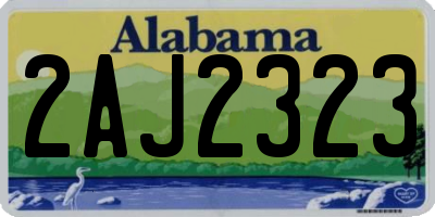 AL license plate 2AJ2323