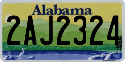 AL license plate 2AJ2324