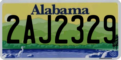 AL license plate 2AJ2329