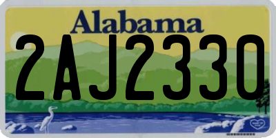 AL license plate 2AJ2330