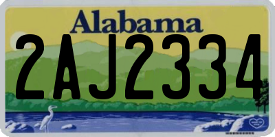 AL license plate 2AJ2334