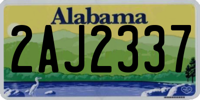 AL license plate 2AJ2337