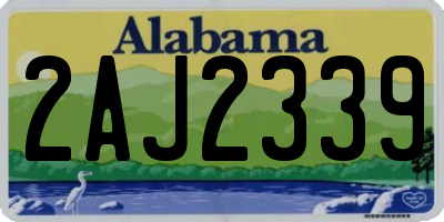 AL license plate 2AJ2339