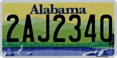 AL license plate 2AJ2340