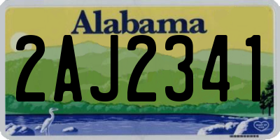 AL license plate 2AJ2341