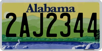 AL license plate 2AJ2344