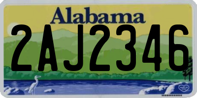 AL license plate 2AJ2346