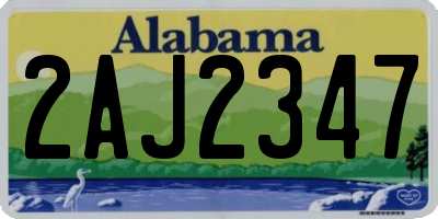 AL license plate 2AJ2347