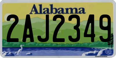 AL license plate 2AJ2349