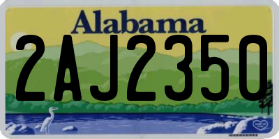 AL license plate 2AJ2350