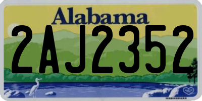 AL license plate 2AJ2352