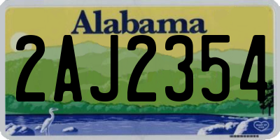 AL license plate 2AJ2354