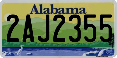 AL license plate 2AJ2355