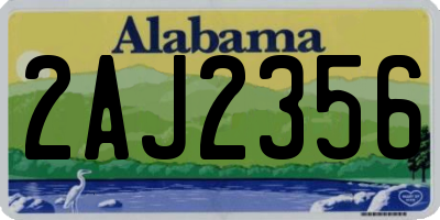 AL license plate 2AJ2356