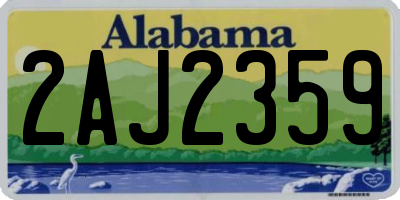 AL license plate 2AJ2359