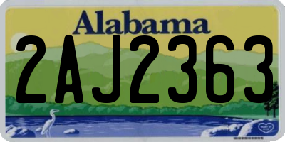 AL license plate 2AJ2363
