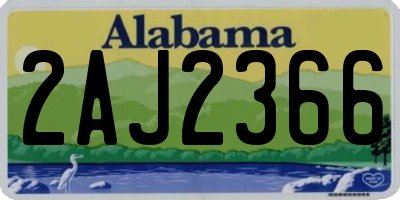 AL license plate 2AJ2366