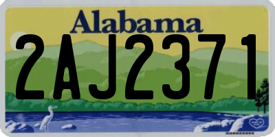 AL license plate 2AJ2371
