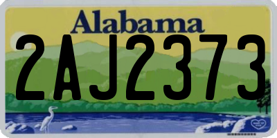 AL license plate 2AJ2373