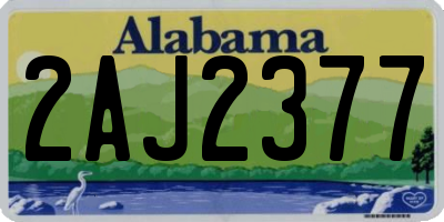 AL license plate 2AJ2377