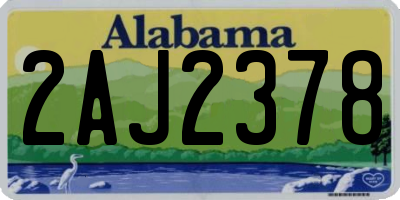 AL license plate 2AJ2378