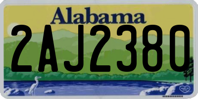 AL license plate 2AJ2380