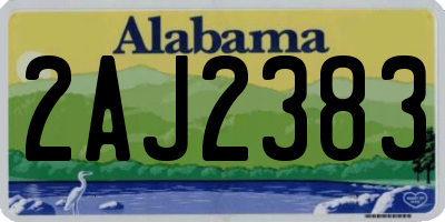 AL license plate 2AJ2383